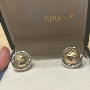 Gold and Silver Globe Earrings